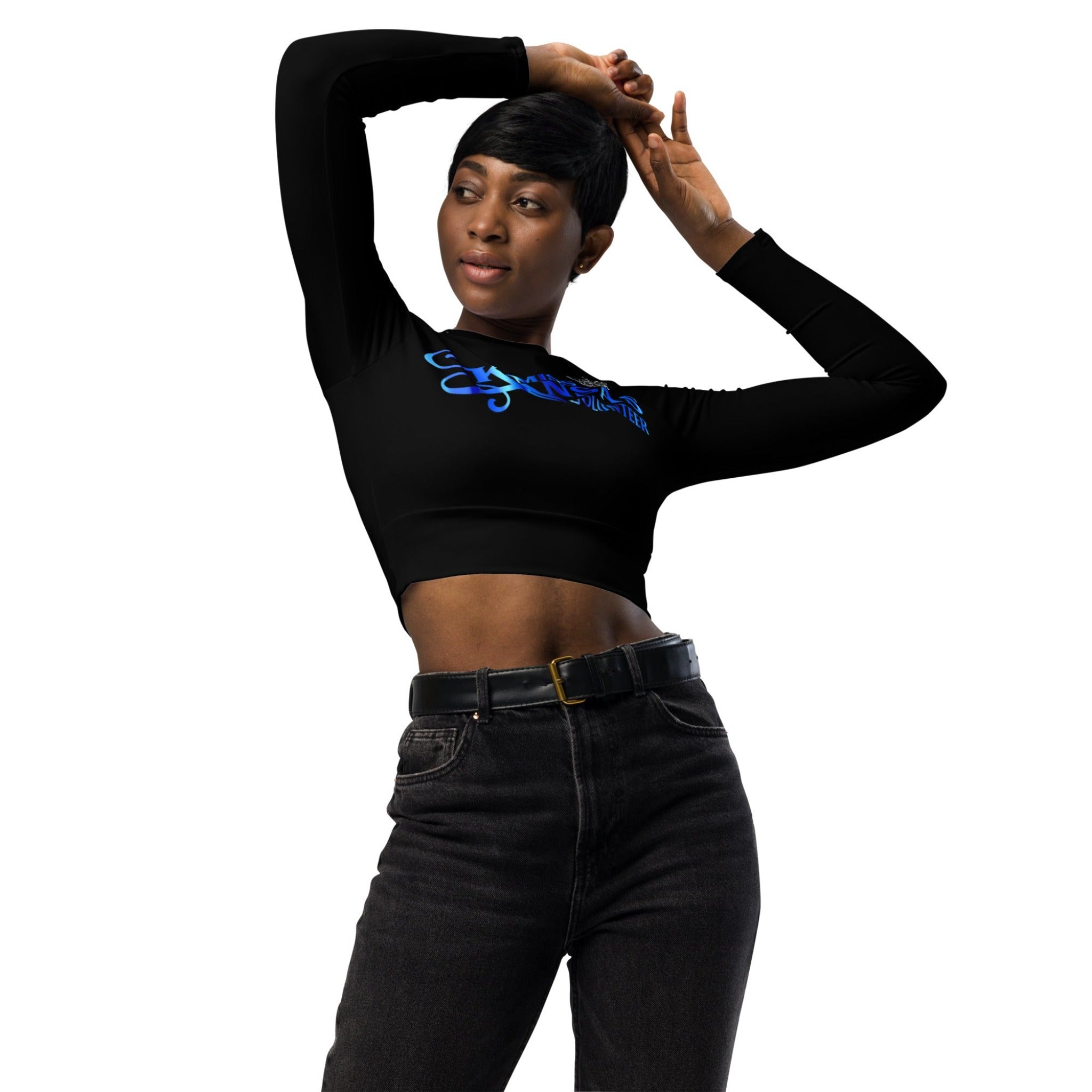 MKV Recycled Long Sleeve Crop Top